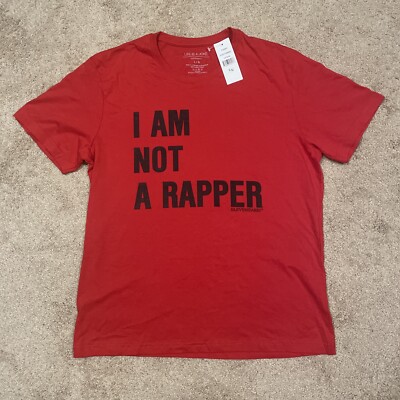 Eleven Parish Red “I AM NOT A RAPPER” Graphic Tee Size Large