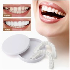 LOTS Snap On False Teeth Upper Lower Dental Veneers Dentures Tooth Cover Set
