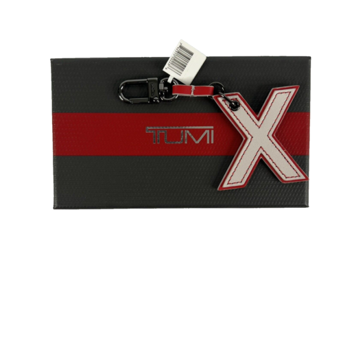 TUMI Accent Letter Dangle Charm Bag Charm "X" Jute