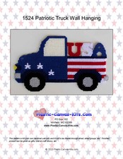 Patriotic Truck Wall Hanging-Plastic Canvas Pattern or Kit