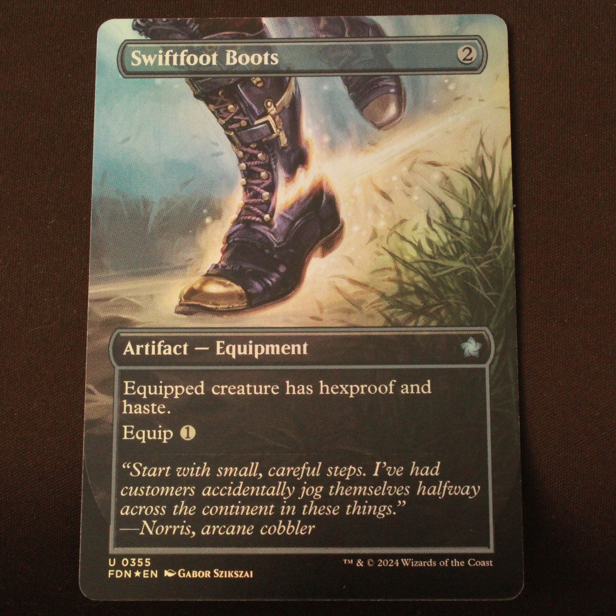 Swiftfoot Boots (Borderless) FOIL MTG Foundations Uncommon