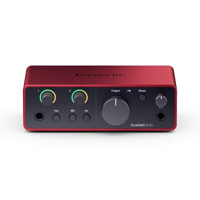 Focusrite Scarlett Solo 4th Gen USB Audio Interface, for the Guitarist, Vocal...