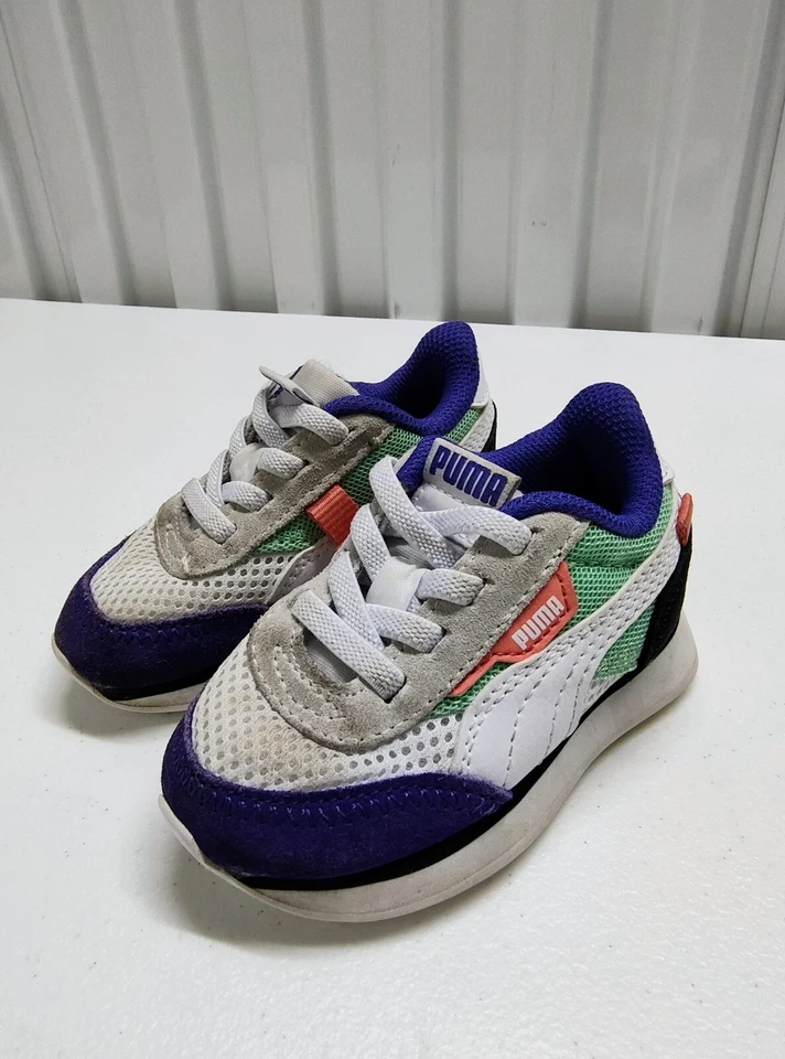 PUMA Bebé Niña Zapatos Future Rider Púrpura Lindo Infante Niño Tenis Talla 5c Foto 2 de 4