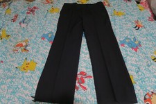 VTG 80s Levi Strauss Action Slacks Pleated Dress Pants Navy Sta-Prest Poly 34x31