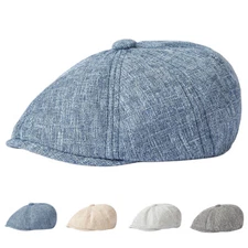 Men Gatsby Newsboy Flat Hat Cycling Driving Golf Ivy Duckbill Cap CS24111