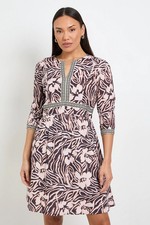 Wallis Brown Shift Dress Womens Daywear Dresses