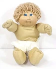 Vintage Cabbage Patch Kids doll boy blonde loopy hair blue eyes needs TLC