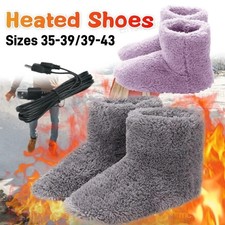 Unisex Heated Booties Electric Foot Warmer Rechargeable Winter Warm USB Heating