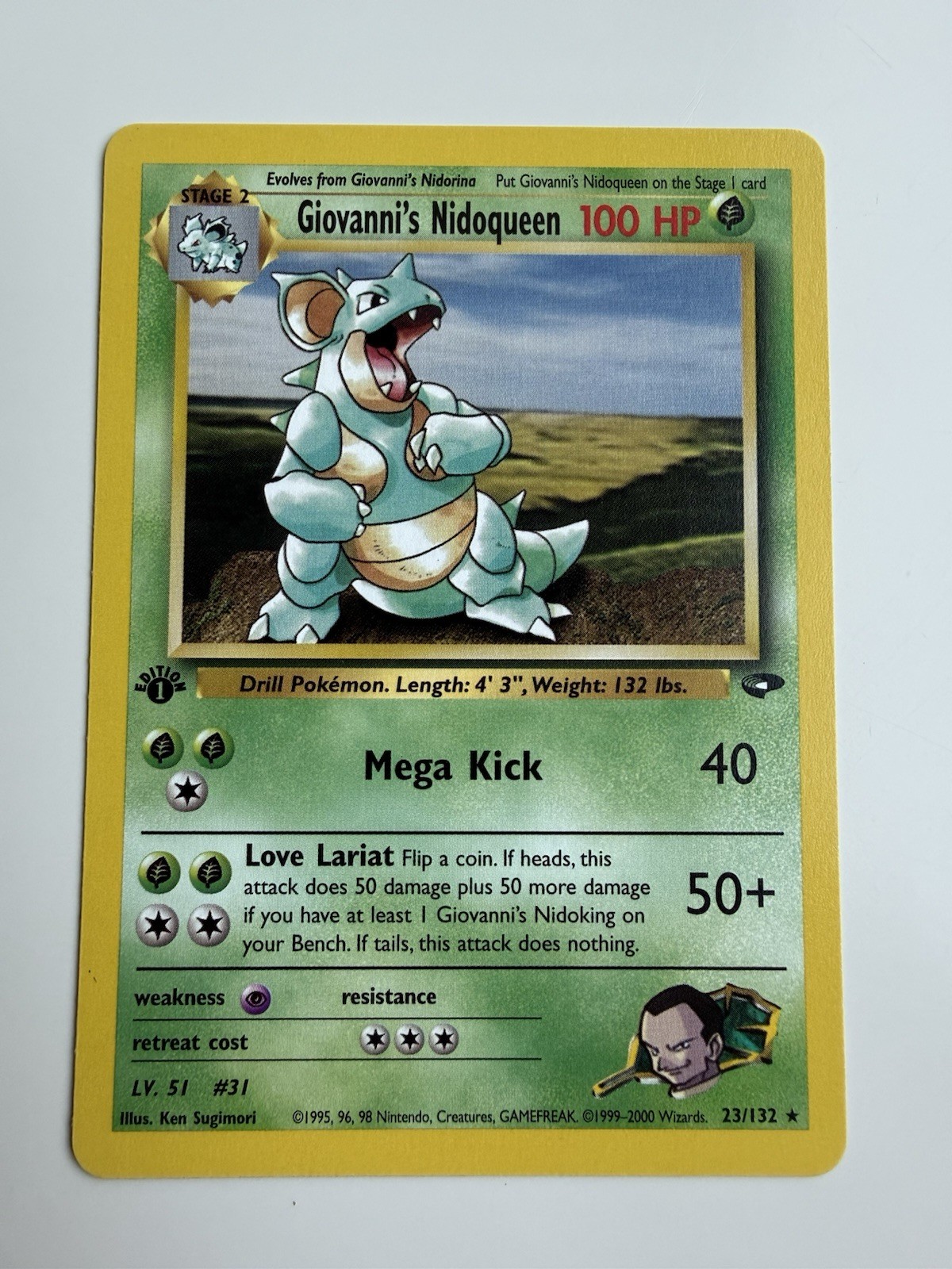 1st Edition Giovanni’s Nidoqueen Rare 23/132 - Gym Challenge - Near Mint