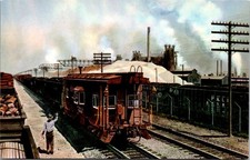 P&LE Railroad Caboose Aliquippa Yard Jones & Laughlin Steel Postcard