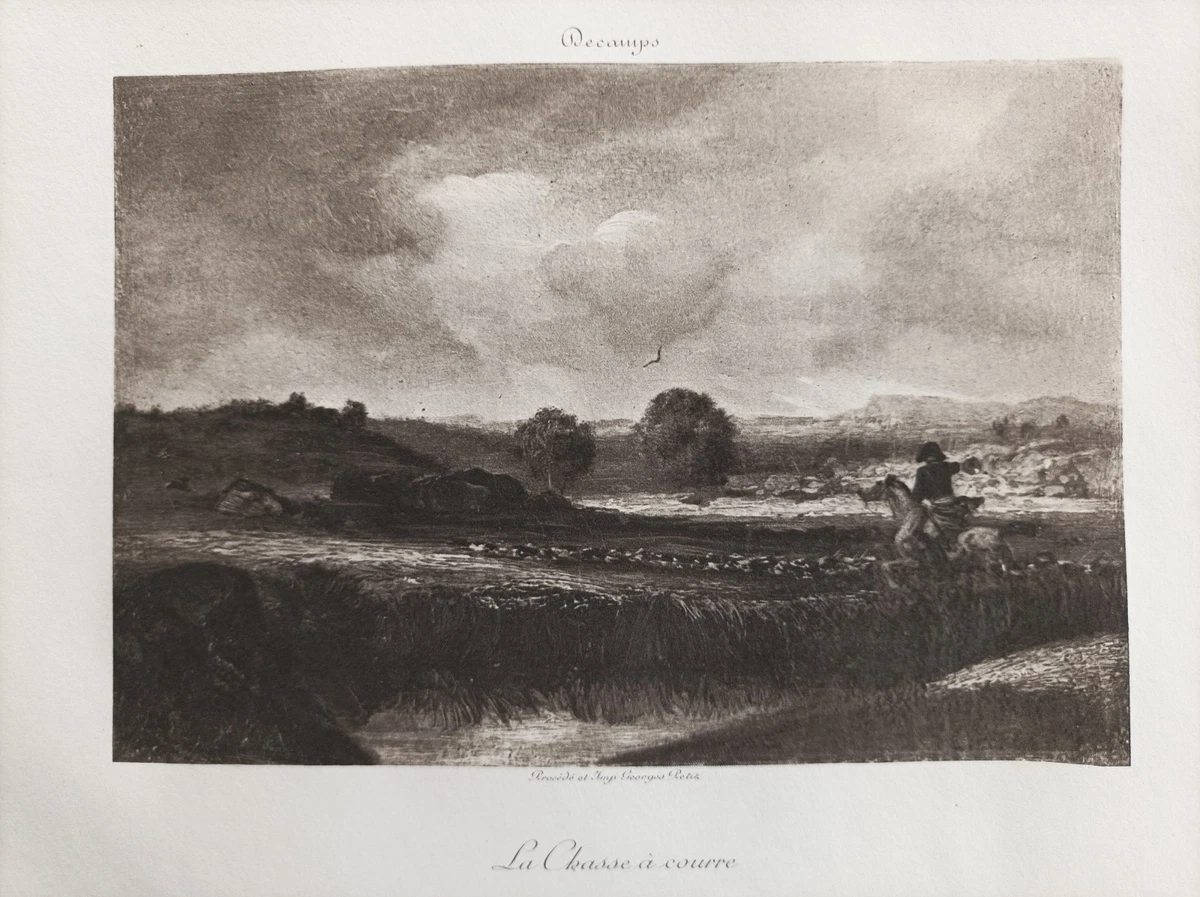 Gravure de chasse à courre - France