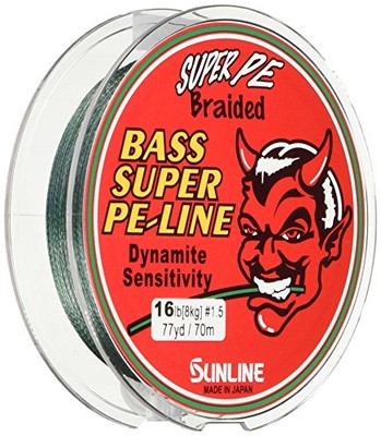 SUNLINE PE Line Bath Super 23.4 ft (70 m)  No. 2  24 lbs (24 kg)  Deep GreenNEW