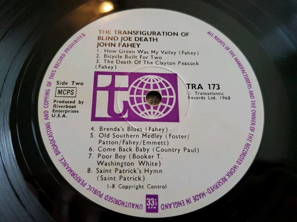 2 John Fahey LPs The Transfiguration Of Blond Joe Death & I Remember TRA 173 Foto 4 de 4