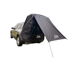 SUV Camping Tent Car Tailgate Shade Awning with Screen Net Large Black