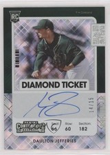 2021 Panini Contenders Rookie Diamond Ticket 14/15 Daulton Jefferies Auto 2x4