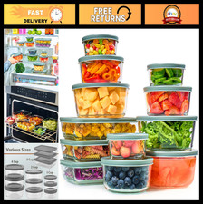 24pc Glass Food Storage Containers Set - Airtight, Leakproof, BPA-Free Meal Prep
