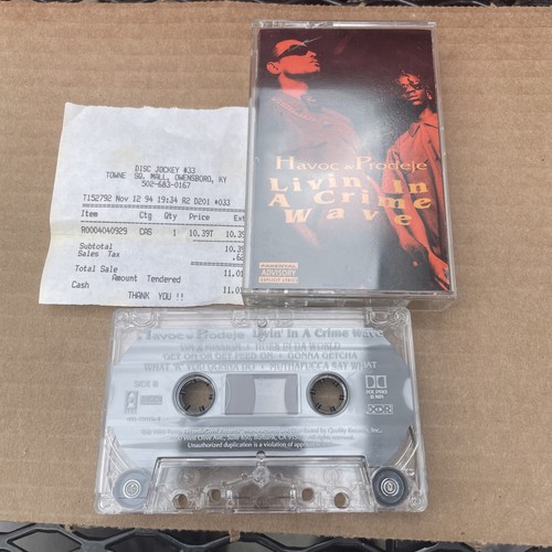Havoc & Prodeje Livin In A Crime Wave Cassette 1993 Gangsta Rap Rare Ex