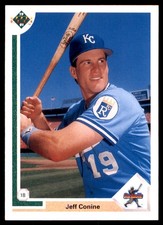 Jeff Conine 1991 Upper Deck #27 Royals MLB READ FREE SHIPPING AutographDen