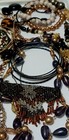 Huge Vintage Jewelry Lot, Black Gold, Bohemian  BIG Beaded Necklaces Braclets BN — photo 7