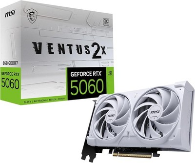 MSI GeForce RTX 5060 8GB GDDR7 VENTUS 2X OC WHITE G5060-8V2CW