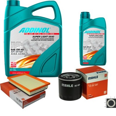 MAHLE Inspektionspaket 6L ADDINOL SUPER LIGHT 5W-40 für Ford Galaxy WGR 2.3 16V