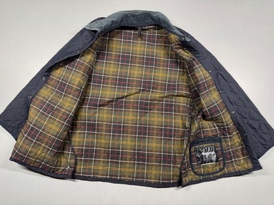 【希少】vintage  Barbour oild jacket Vintage Barbour Classic Eskdale Quilted Jacket Dark Blue Men's