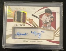 2021 Immaculate Clearly Clutch Rookie Materials Gold /25 Andy Young Auto Patch