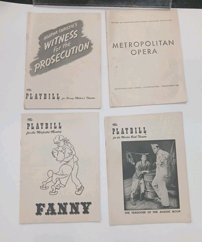 Fanny Playbill 1955 Majestic  Florence Henderson William Talbert Musical -All 4 