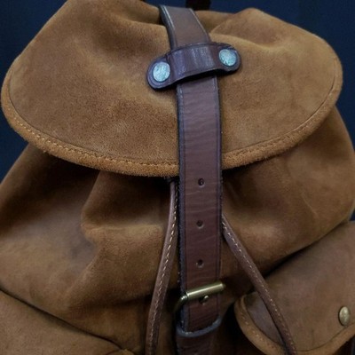 RRL スエード パラシュート バックパック Ralph Lauren RRL Double R Suede Leather Rucksack Camel Brown