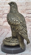 Chauve Aigle Grand Bronze Sculpture, le Plus Fin Européenne Fonte Statue Solde