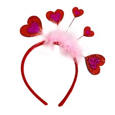Valentines Heart Headbands, Glitter Heart Shaped Headpiece, Sequin Love, Party