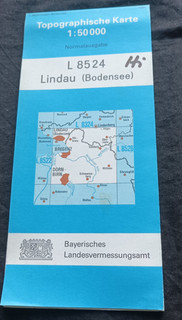 Lindau Bodensee L 8524 Blau Topographische Karte Bayer. Landesvermessungsamt