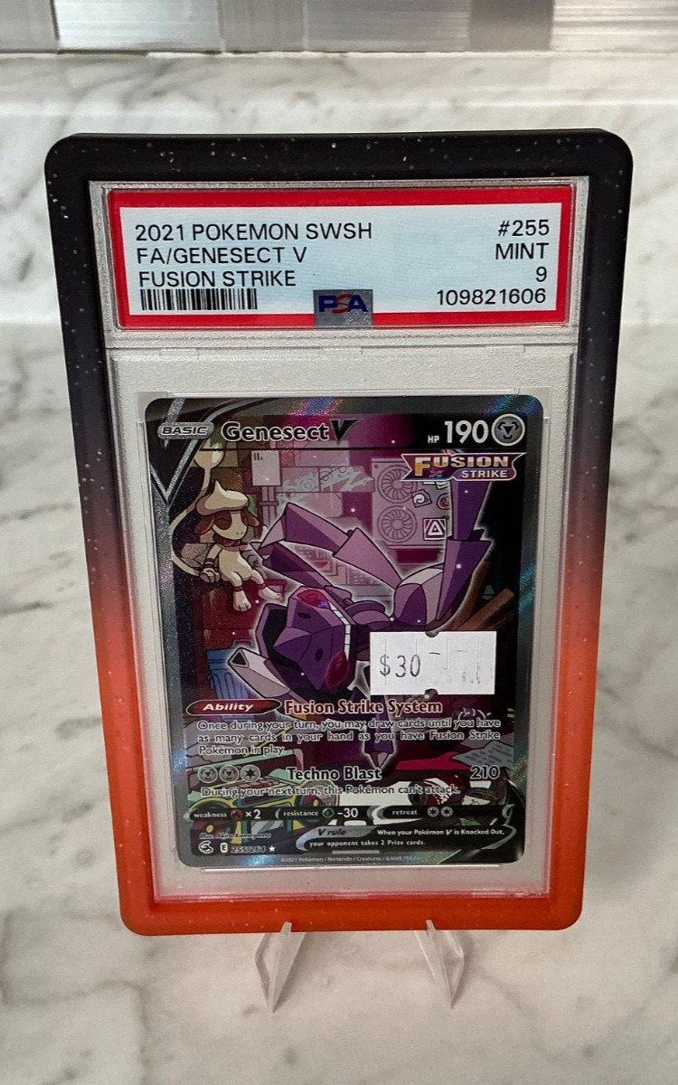 GENESECT V PSA 9 2021 POKEMON SWORD & SHIELD FUSION STRIKE #255/264 FA 9217