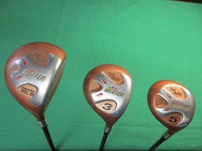 TOUR MODEL HEATER - Driver 3 & 5 Woods W/HC's - R Flex Graphite Shafts - Nice!