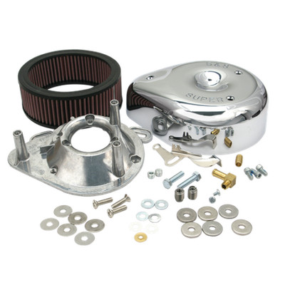 S&S Cycle Teardrop Chrome Air Cleaner Cover for S&S Super E & G Carbs on Harley