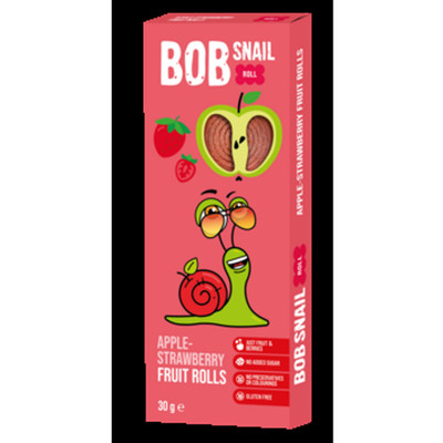 4820162520316 Bob Snail Roll Jabłko-Truskawka 30g 