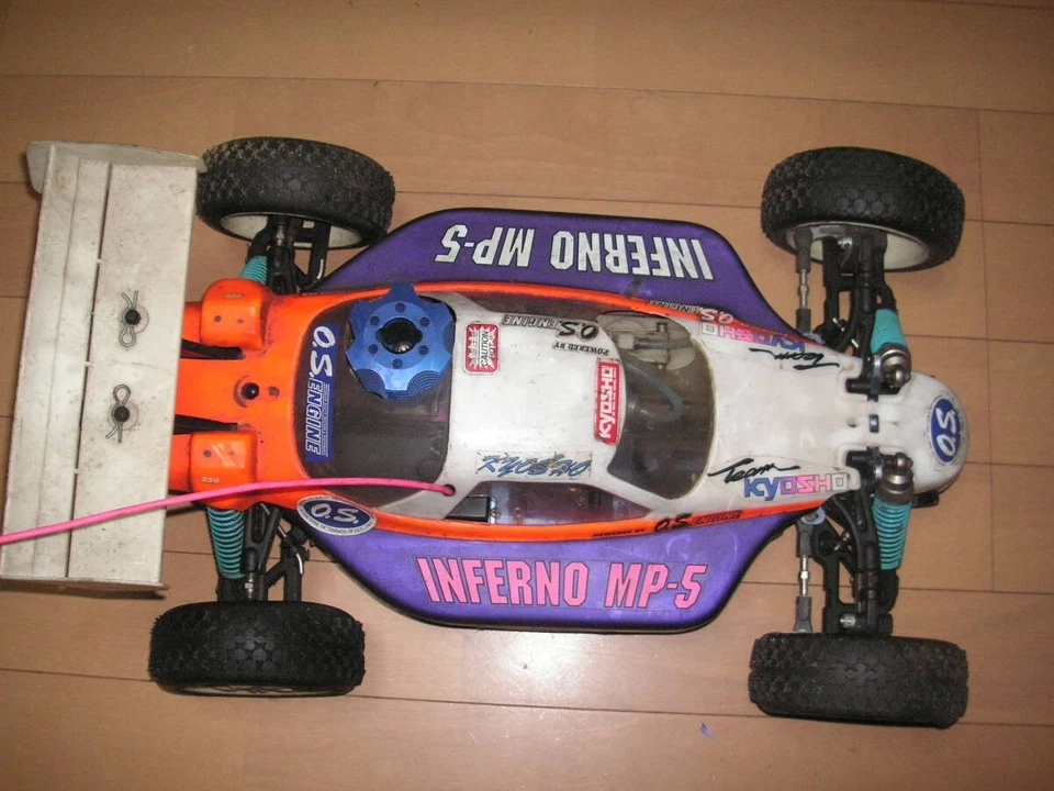 Kyosho Inferno MP-5 RC Car Used Engine Model w/ Radio 12V Starter Parts Lot - Image 2 of 4
