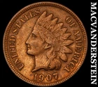 1907 Indian Head Cent - Scarce  Extra Fine  Better Date  No Reserve  #i1270