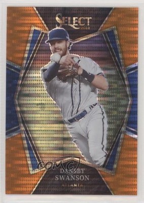 2022 Panini Select Premier Level Orange Pulsar Prizm 4/16 Dansby Swanson 1b8
