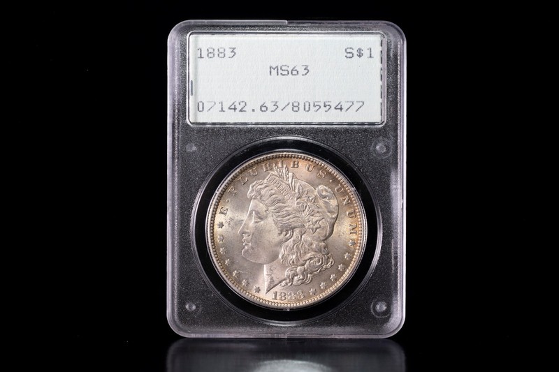 1883 PCGS MS 63 Morgan Silver Dollar - Old Rattler Holder!