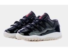 Nike Air Jordan 11 Retro Low TD 72-10 Black Gym Red White Sail 505836-001 sz 5C