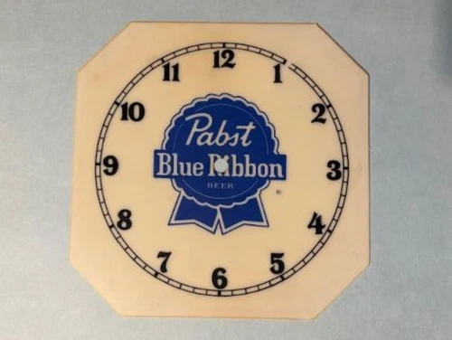 Pabst Blue Ribbon Beer Clock Face only - vintage? - for craft? - very nice