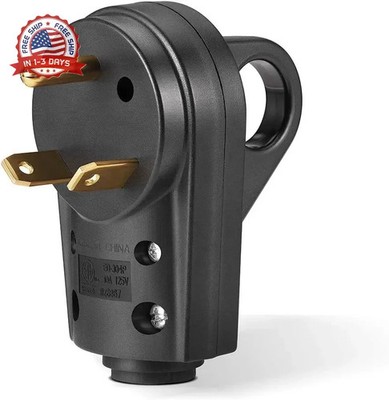 BougeRV 30 AMP RV Receptacle Plug RV 30 AMP Electrical Plug Adapter with Handle