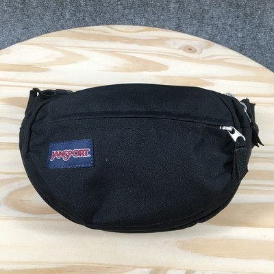JanSport Fifth Avenue Fanny Pack Black Belt Bag Adjustable Waist Sling Crossbody