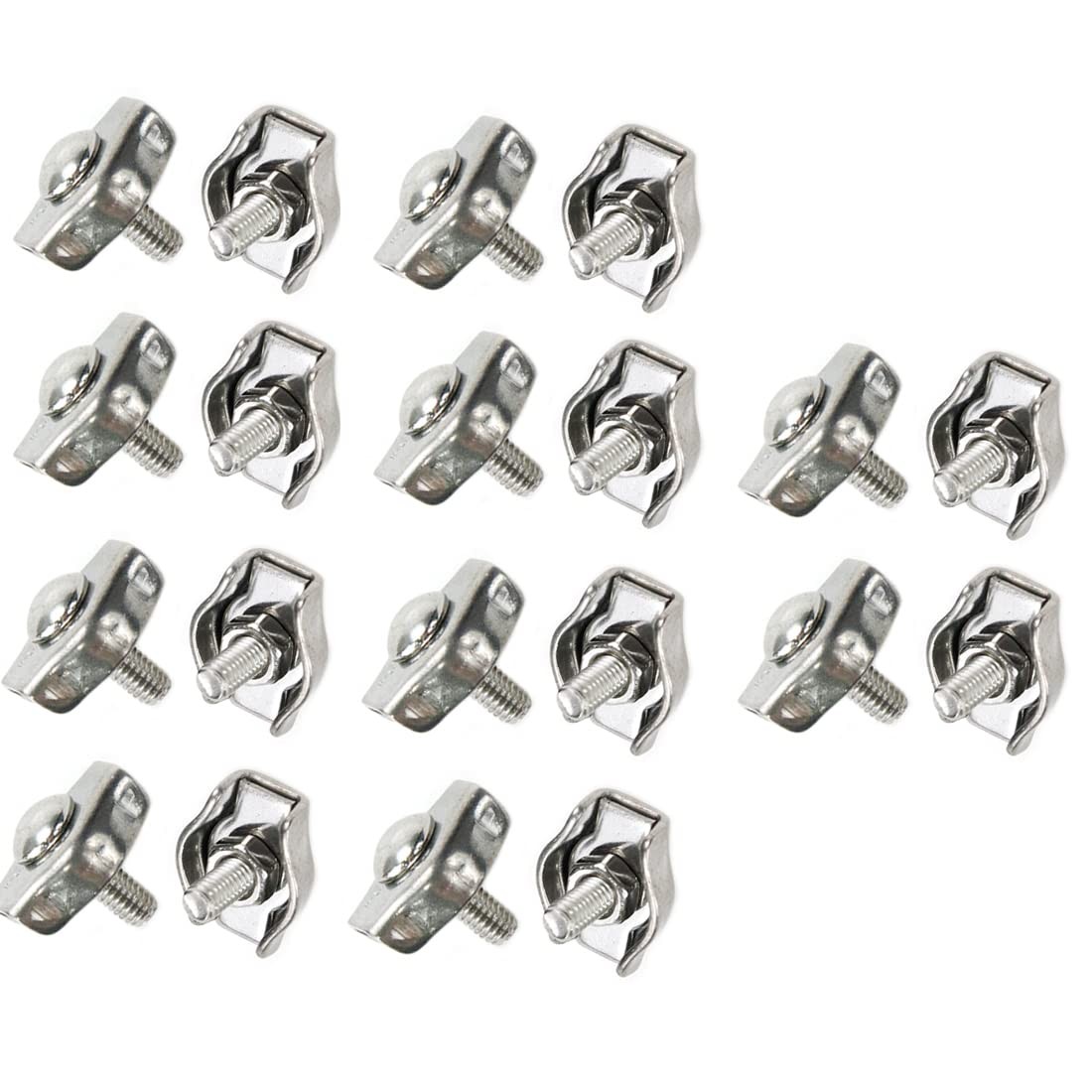 20PCS 1/8 Inch Stainless Steel M3 Wire Rope Clamps for Cable
