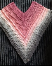 Handgemachter Kinderponcho gehäkelt  Farbverlauf, Boho, Unikat, Winter Mode