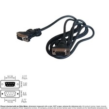 Cable Serial RS-232 DB9 DB 9-Pin Female Male RS232 6FT Extension Belkin 396.689