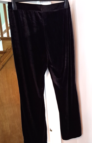 Smart Velvet Wide Leg Dress Trousers - Black - Size 18/XXL - BNNT - Picture 11 of 17