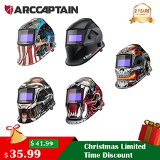 ARCCAPTAIN Large View Area Welder Helmet Auto-Darkening Top Optical Clarity