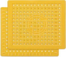 Kitchen Sink Mat, 12 x 10 Rectangular Sink Protector Pad, Fast-Draining Grid .